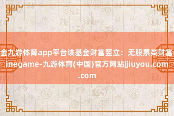 现金九游体育app平台该基金财富竖立：无股票类财富-Ninegame-九游体育(中国)官方网站|jiuyou.com