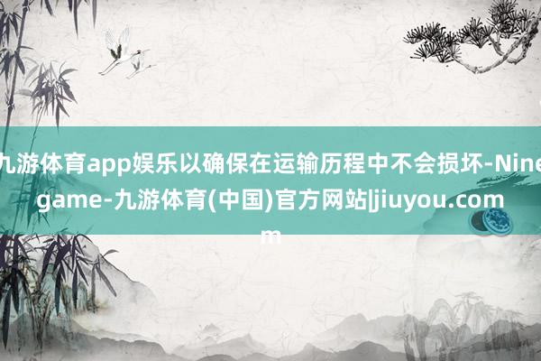 九游体育app娱乐以确保在运输历程中不会损坏-Ninegame-九游体育(中国)官方网站|jiuyou.com